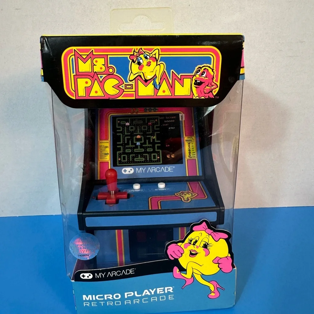 Arcade Ms. Pac-Man Micro Player - Black and Blue